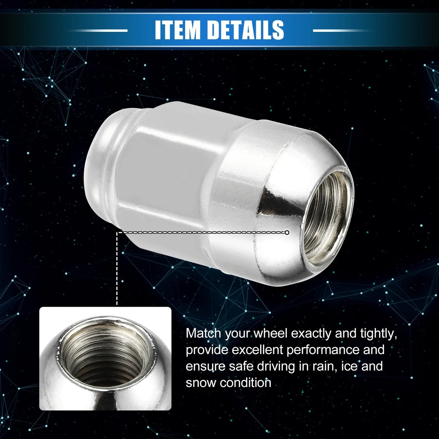 5 Pcs M12x1.5 Wheel Lug Nuts for Honda CR-V (Compatible, Durable)