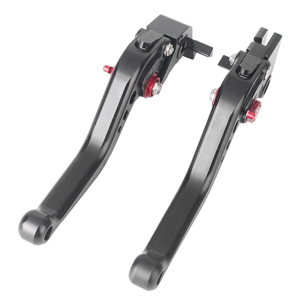 2X Short Brake Clutch Levers for Yamaha R6S (2006–2007) Black Red