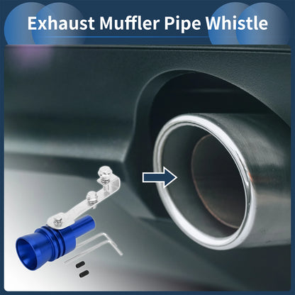 Turbo Sound Exhaust Muffler Pipe Whistle for Universal Fit (1 Set)