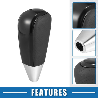 Automatic Gear Shift Knob for Toyota (Black Faux Leather, Perforated)