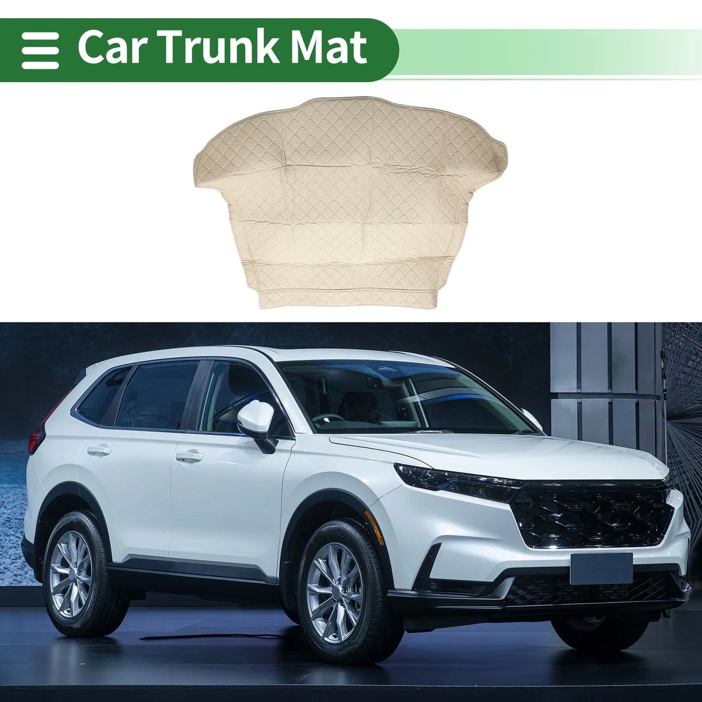 Heightened Edge Cargo Liner Rear Trunk Mat for Honda CR-V (2007-2011) Beige