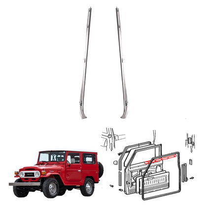 Front Door Glass Inner Weatherstrip for Toyota Land Cruiser BJ46 FJ43 HJ45