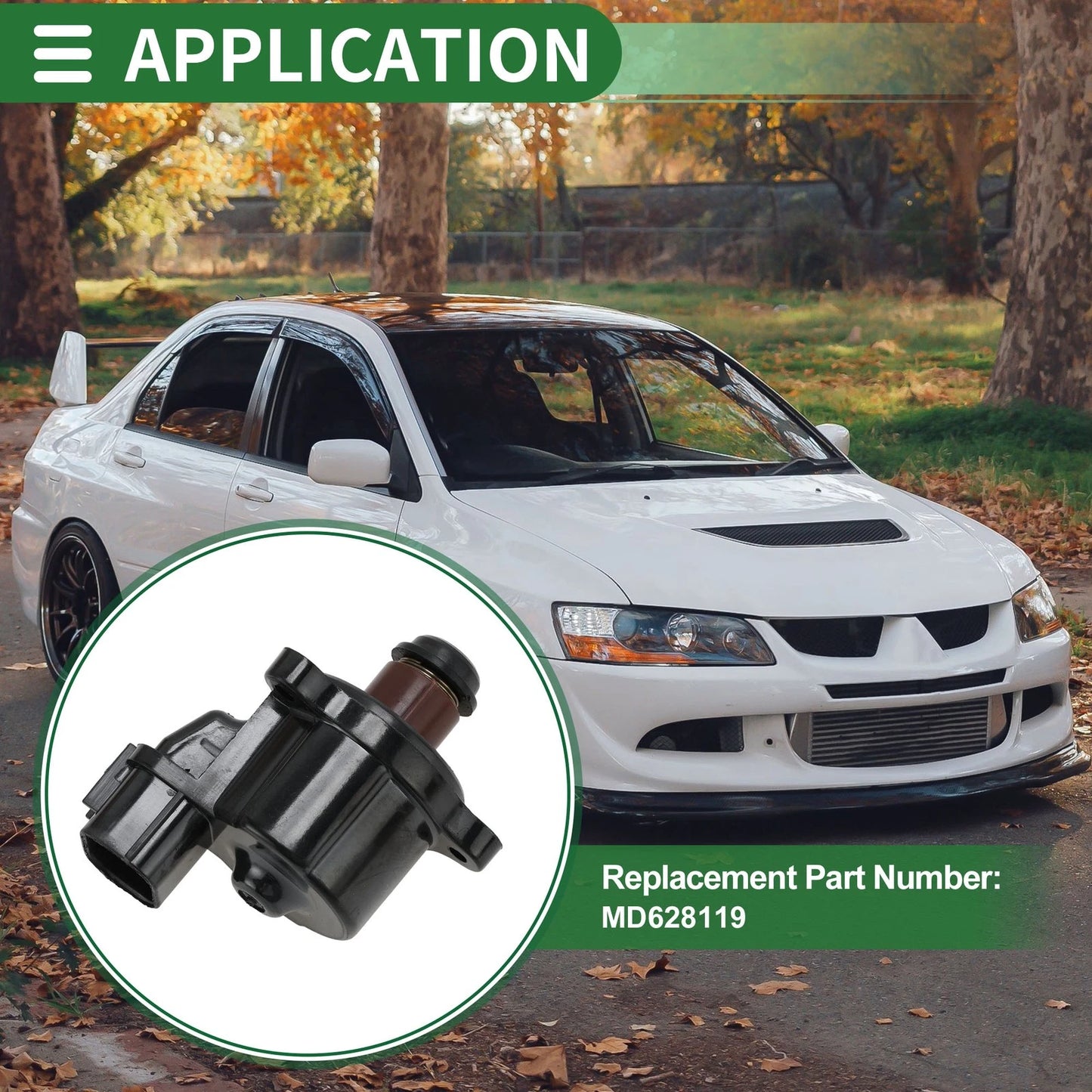 Idle Air Control Valve for Mitsubishi Lancer (2003–2004) MD628119