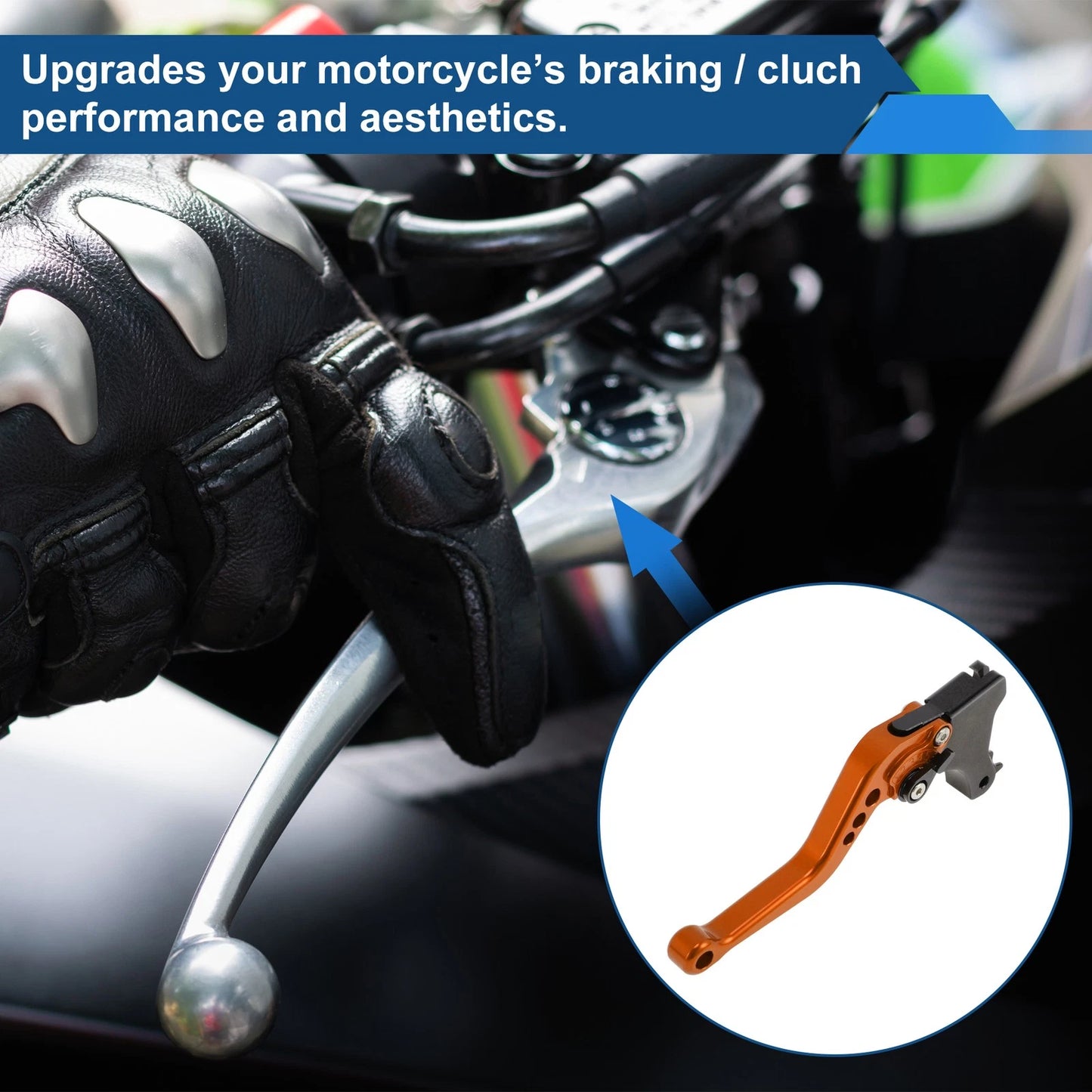 Adjustable Short Brake Clutch Levers for BMW F650GS (2008–2012) - Orange 1 Pair