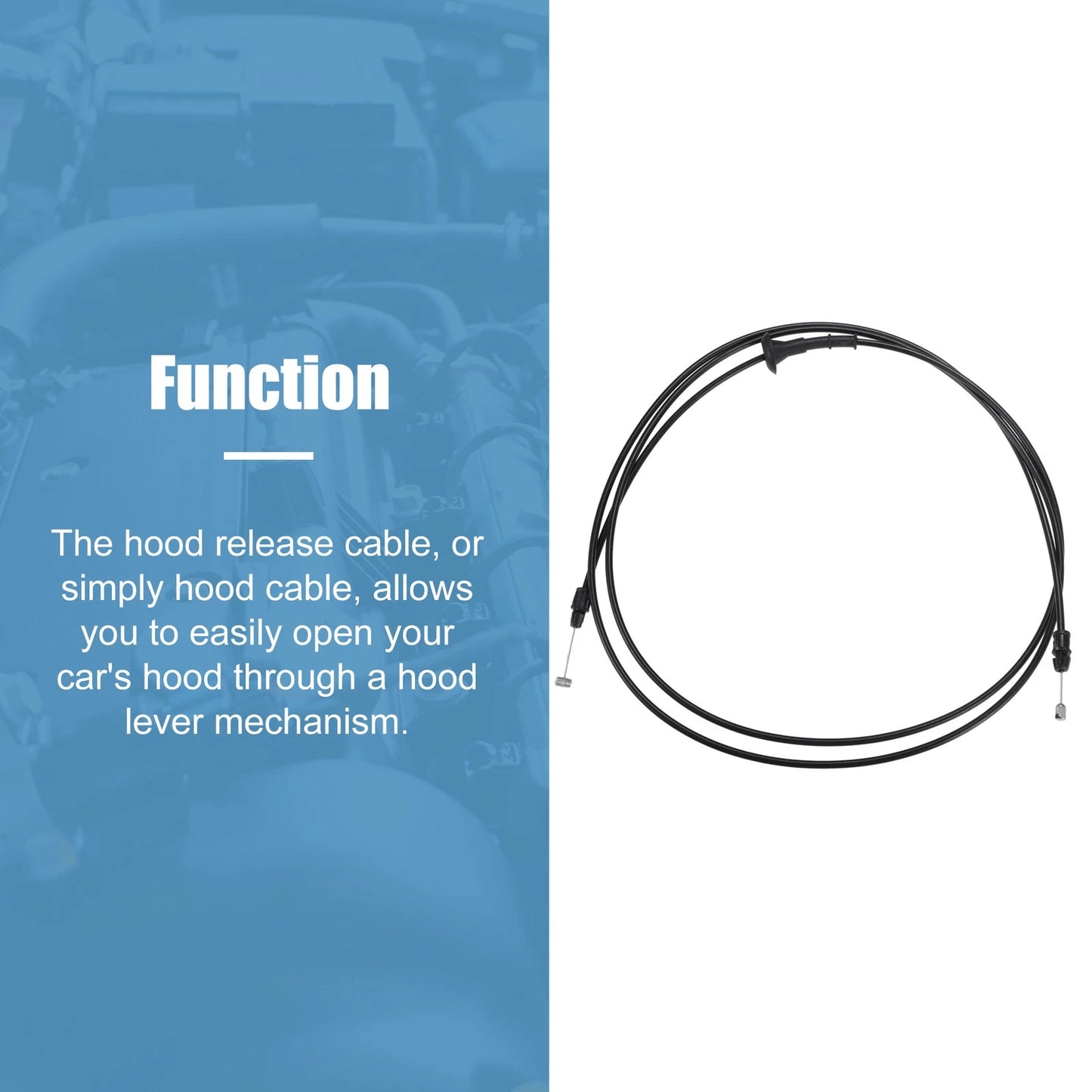 Hood Release Cable for Ford F-150, Expedition, Navigator (1997–2021)