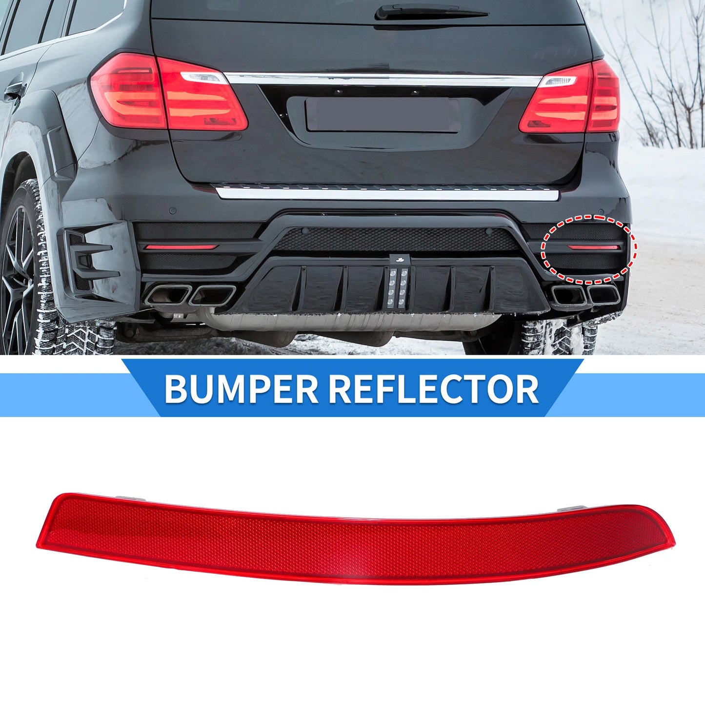 Rear Right Bumper Reflector No. 1668200474 for Mercedes-Benz GL350 (2013–2016)