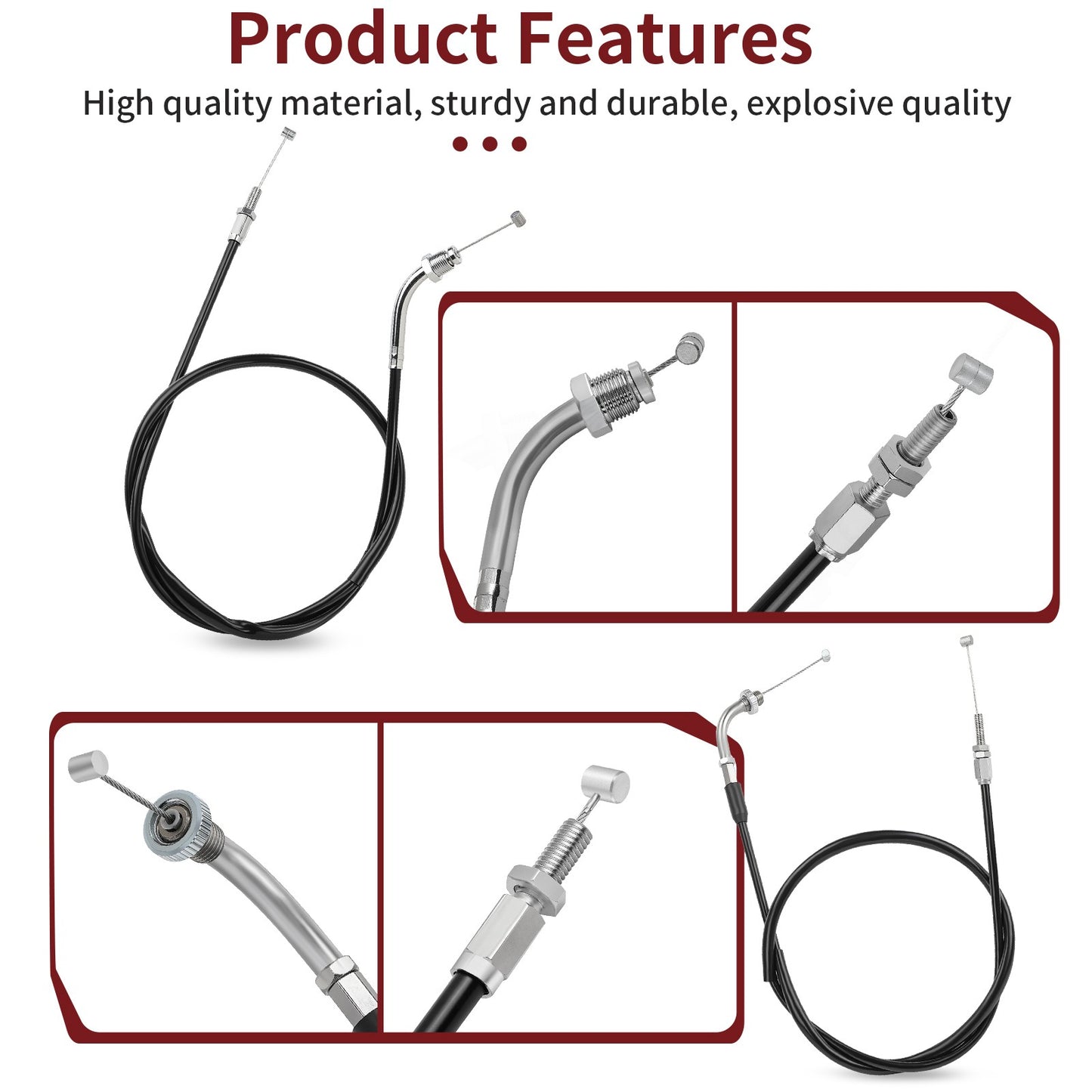 Throttle Cable Push & Pull Set for Honda VTX1300 (2004–2009)