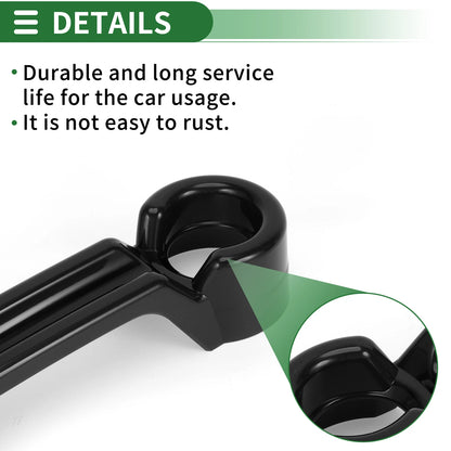 Set of 2 Exterior Door Handle Covers for Jeep Wrangler JK (2007–2017) ABS Black