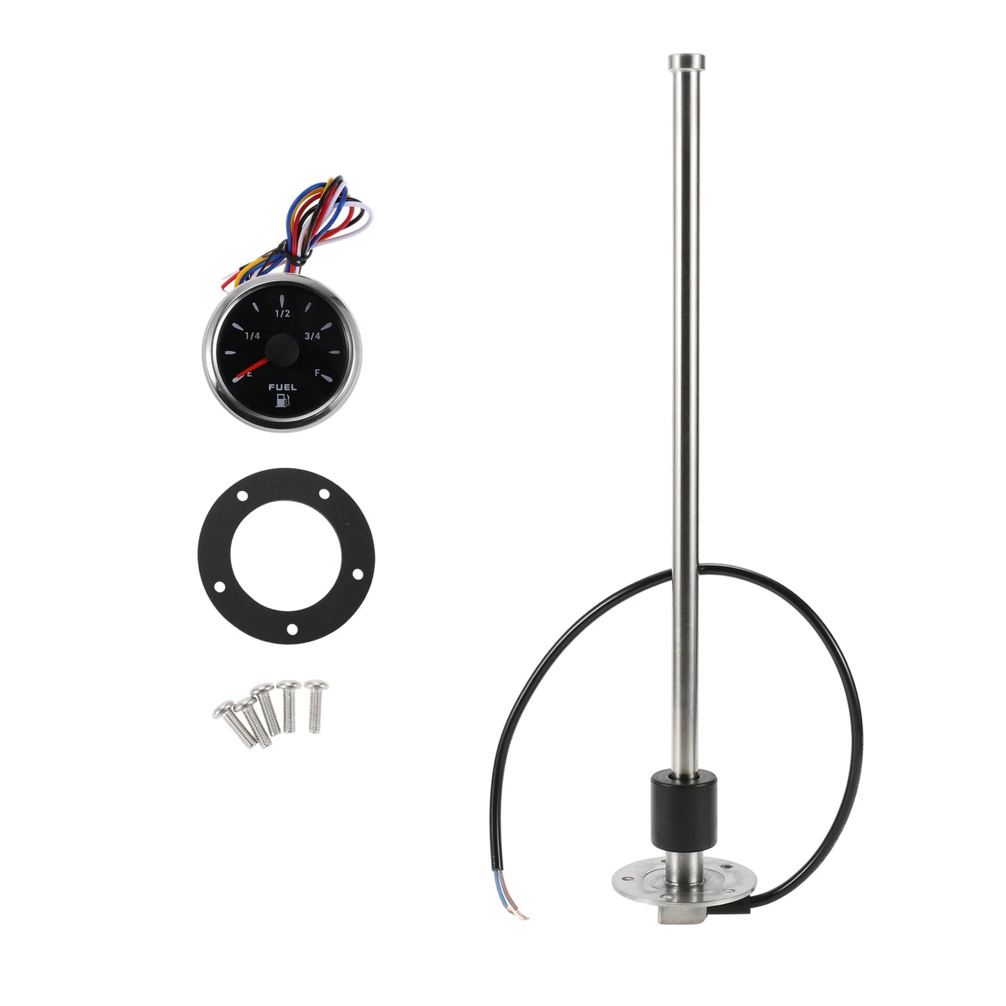 Fuel Sending Unit and Gauge Kit 0-190ohm 400mm for Boat Car Truck
