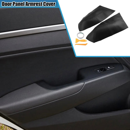 Rear Door Panel Armrest Cover for Honda Pilot (2009-2015) - Black 1 Pair