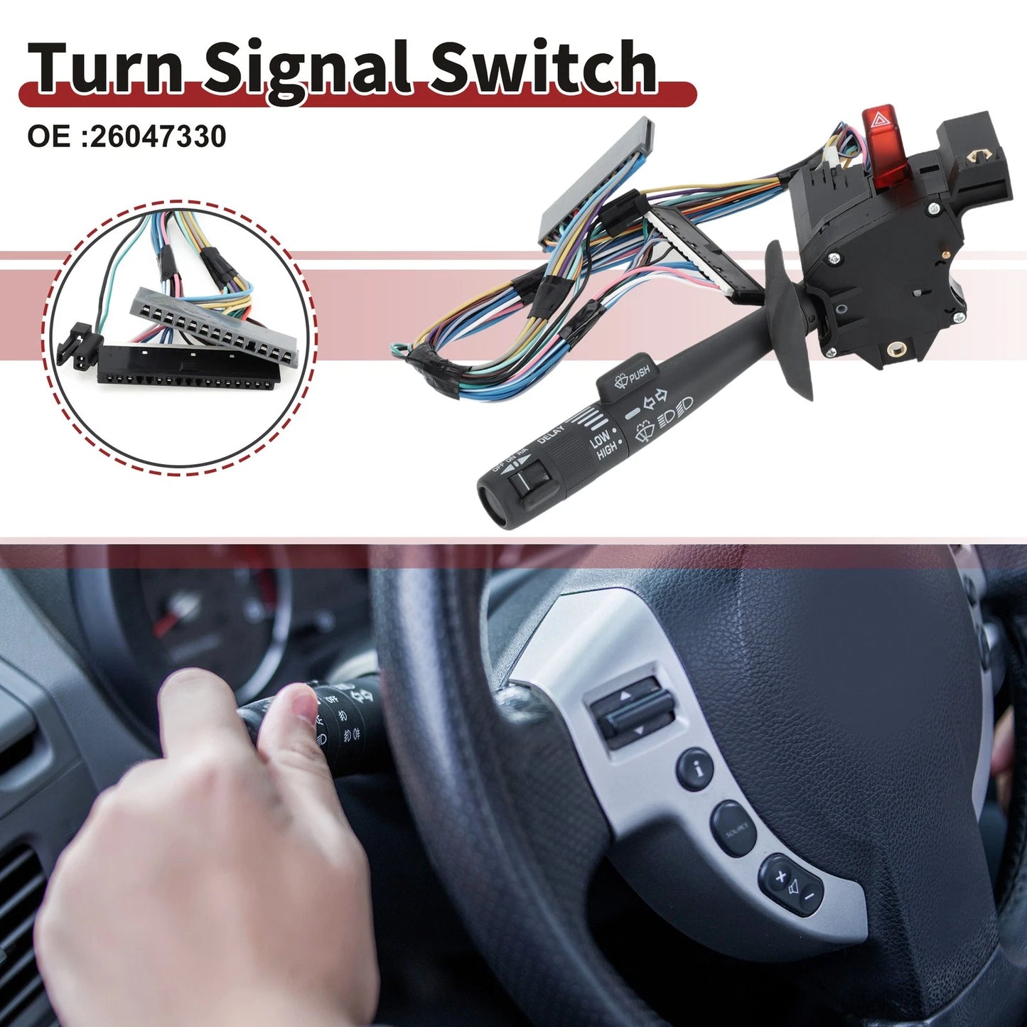 Turn Signal Switch Lever No.26047330 for Chevrolet Tahoe C1500 (1995–1999)