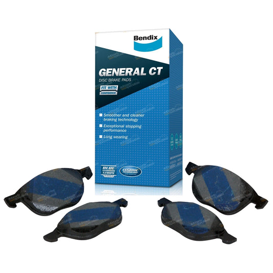 Set of 4 Bendix Front Disc Brake Pads for Ford Focus (2005–2018)