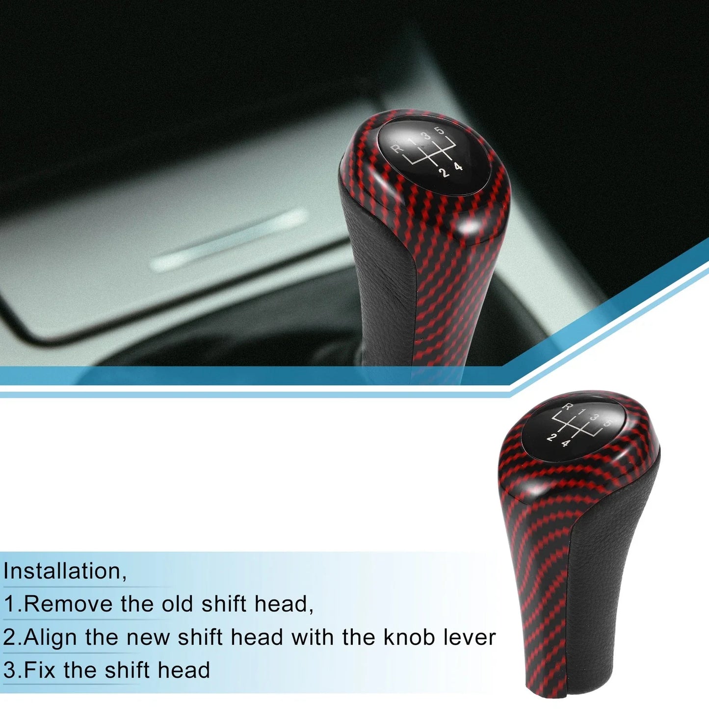 5-Speed Manual Gear Shift Knob for BMW 1/3/5/6 E81 E82 E87 (2004-2010)