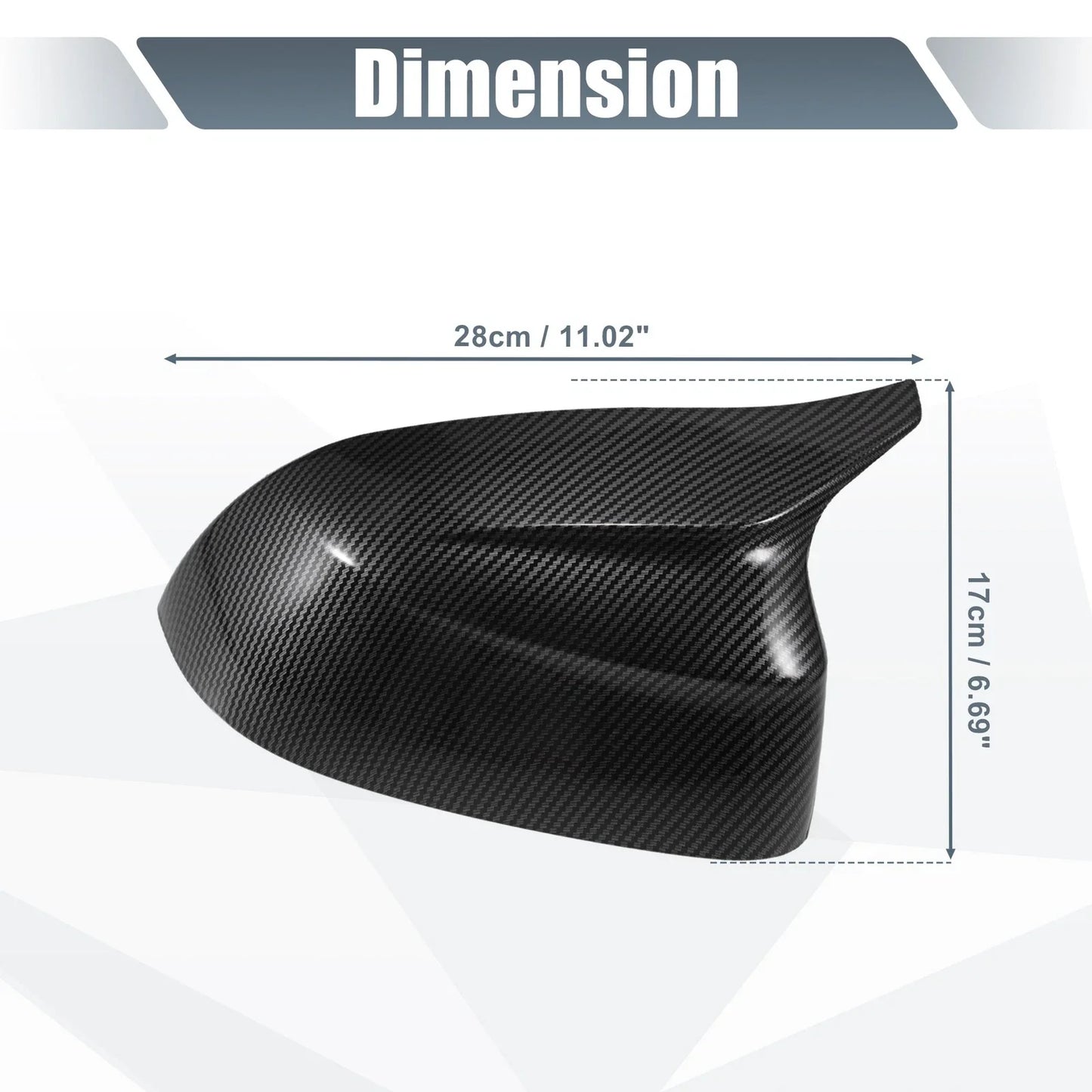 1 Pair Carbon Fiber Pattern Mirror Cover Overlay for BMW X3 G01 / iX3 G08