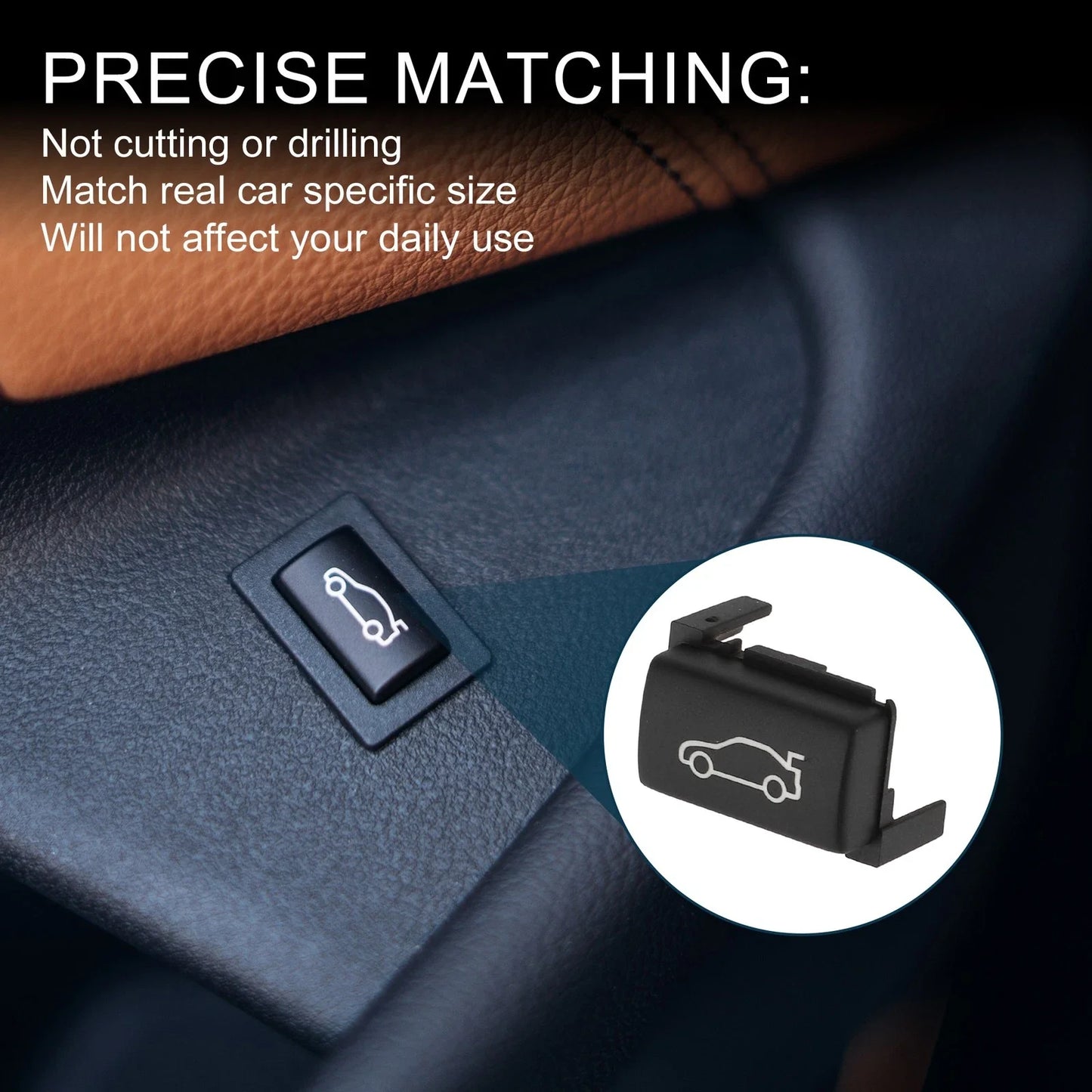 Tailgate Trunk Button Cover for BMW 1-7 X1 X3 Black