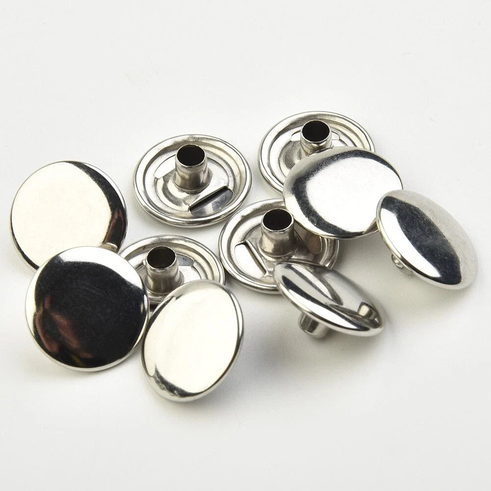 Snap Fasteners Fast Fabric Repair Kit Stud Button Rivet Clothing Leather