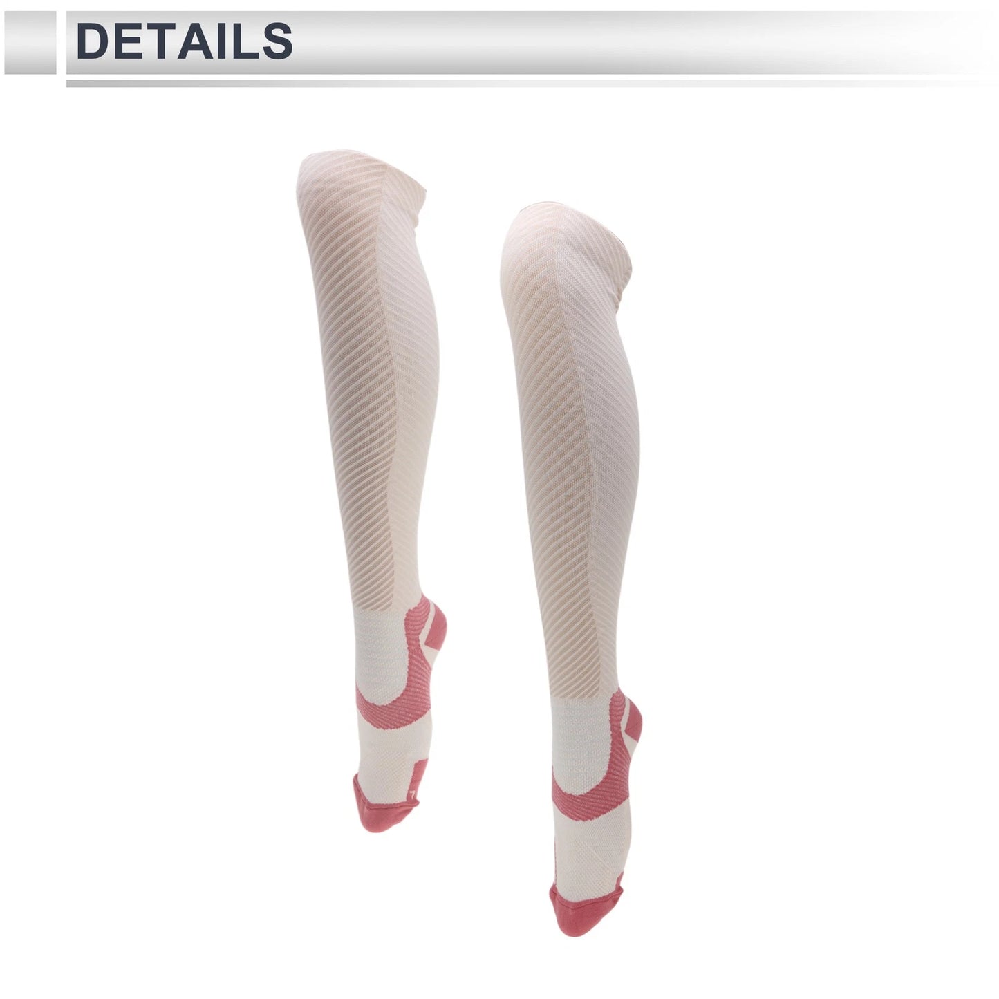 Cycling Socks Anti-Friction Size M Colorblock Light Pink