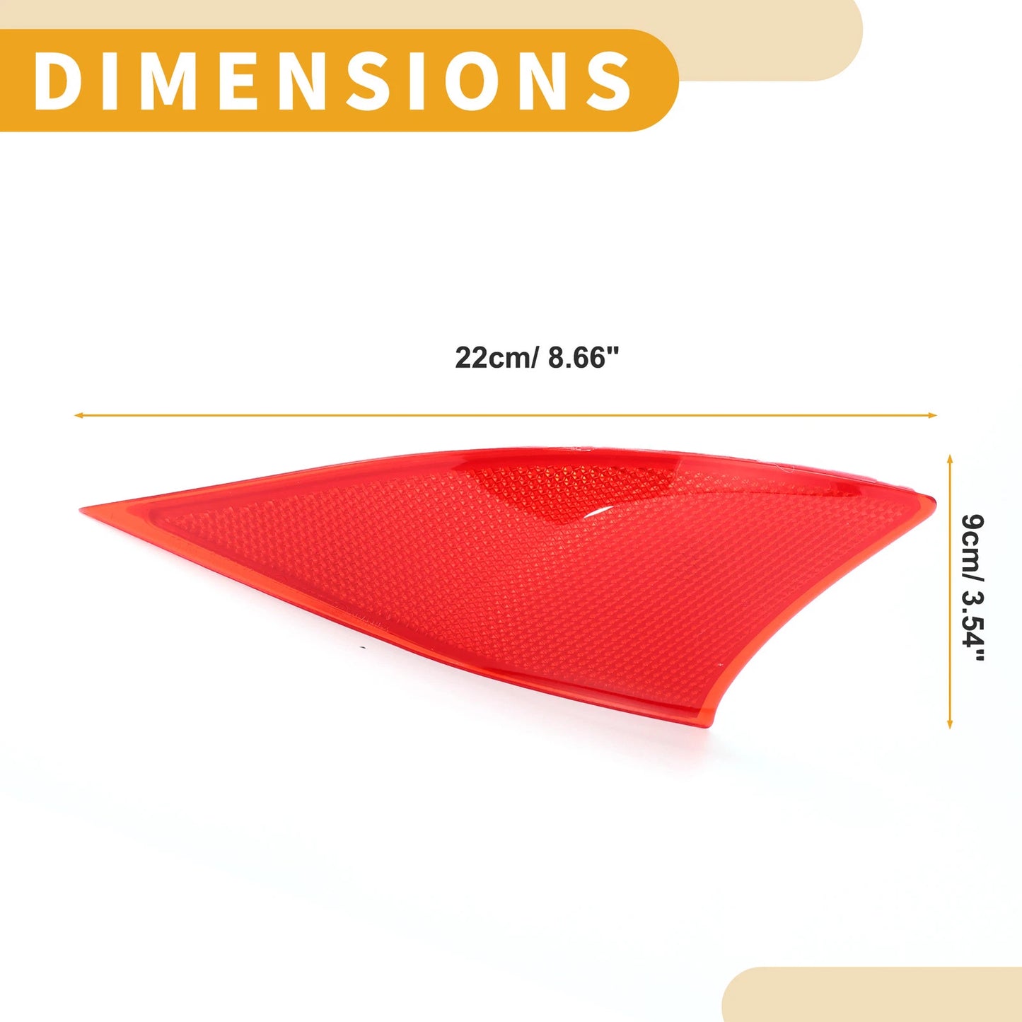 Rear Left Bumper Reflector No. 8192053051 for Lexus IS350 (2014–2021) Red