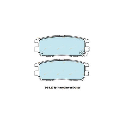 Set of 4 Bendix Rear Disc Brake Pads for Mitsubishi Magna TL TW (2003–2005)