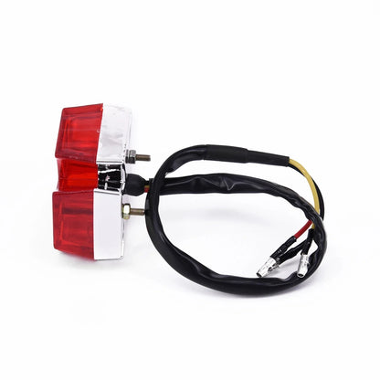 1x Motorcycle Cross Red LED Brake Running Turn Signal Tail Light for Custom Cruiser
