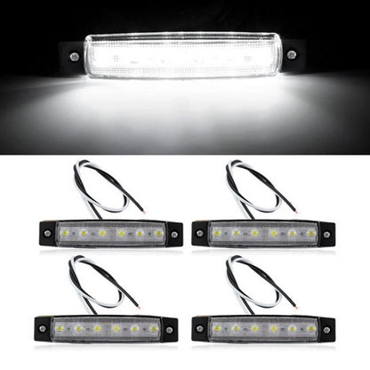 4PC Marine Grade 12-Volt Large Waterproof Cool White LED Courtesy Lights