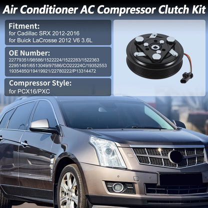 AC Compressor Clutch for Cadillac SRX (2012–2016), Buick LaCrosse (2010–2016)