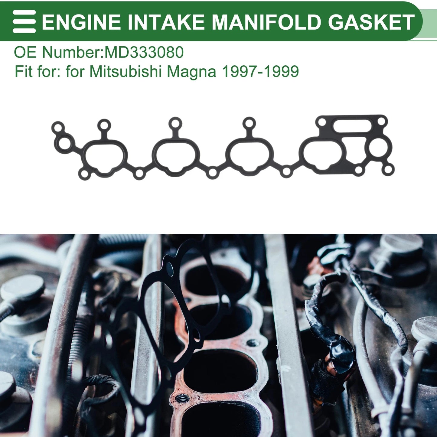 Engine Intake Manifold Gasket for Mitsubishi Magna (1997–1999) No.MD333080
