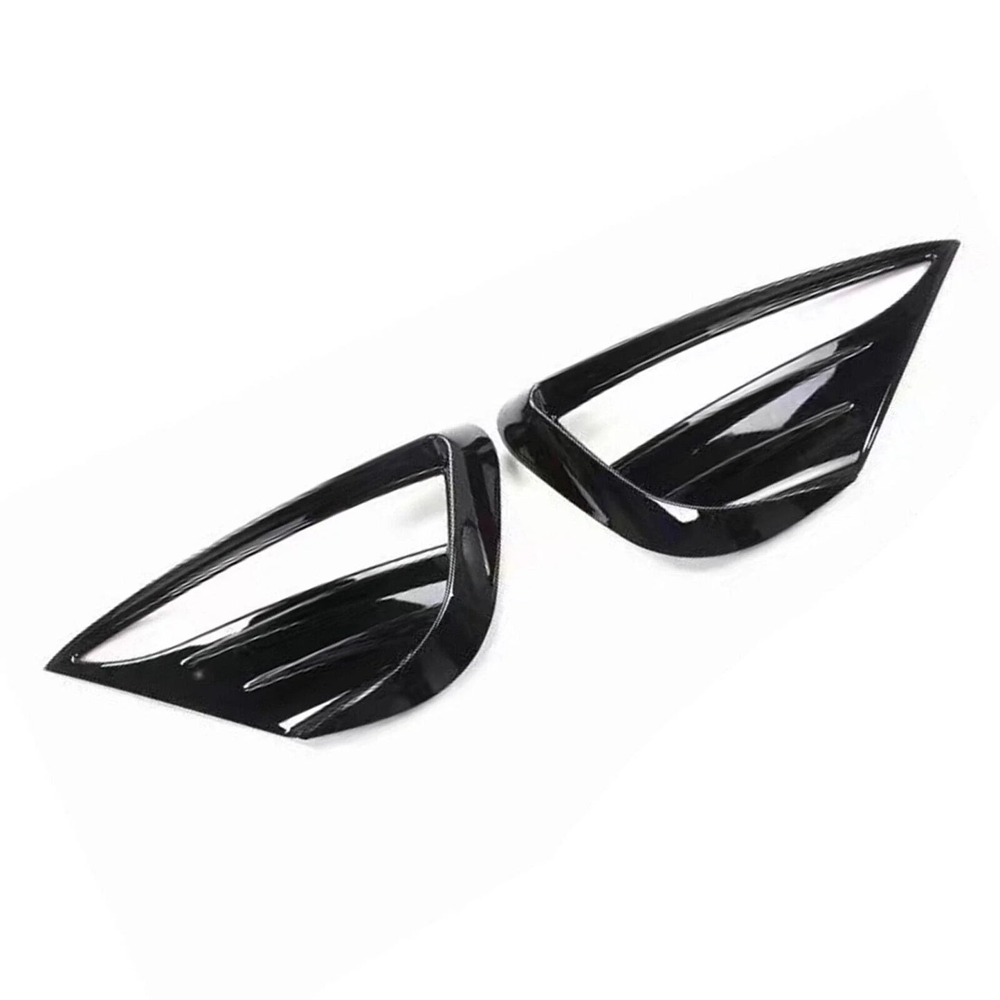 2 x Black Front Fog Light Cover Air Vent Trim for Tesla Model Y (2020–2023)
