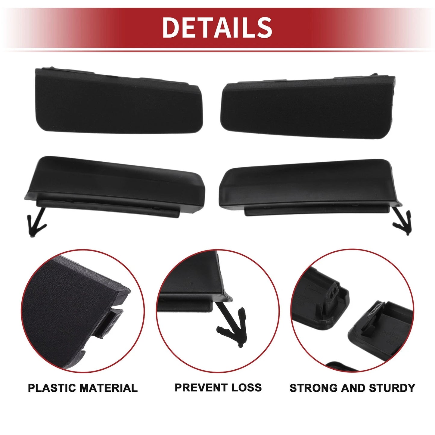 Tow Hook Cover Cap for Toyota RAV4 XA50 (2019–2023) No. 524380R901 Black