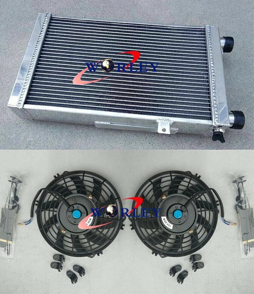 3 Row Aluminum Radiator with Fans for Lotus Europa (1966–1976)