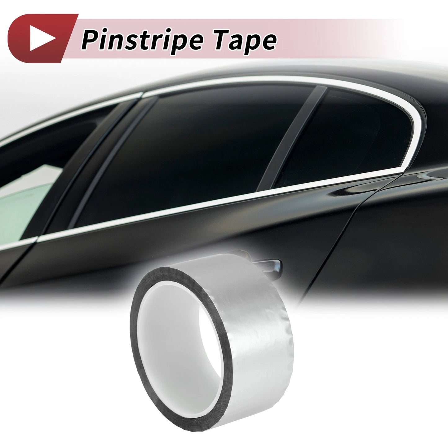 Pinstripe Tape 45mmx50m for Car Motorcycle Boat Matte Silver Tone (1 Pcs)