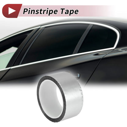 Pinstripe Tape 45mmx50m for Car Motorcycle Boat Matte Silver Tone (1 Pcs)