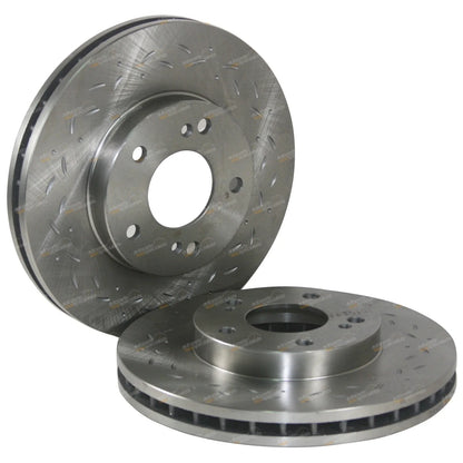 Front Dimple Slotted Disc Brake Rotors for 200SX S14 S15 300ZX Z32 VG30DDT