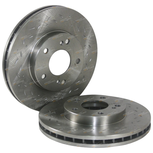 Front Dimple Slotted Disc Brake Rotors for 200SX S14 S15 300ZX Z32 VG30DDT