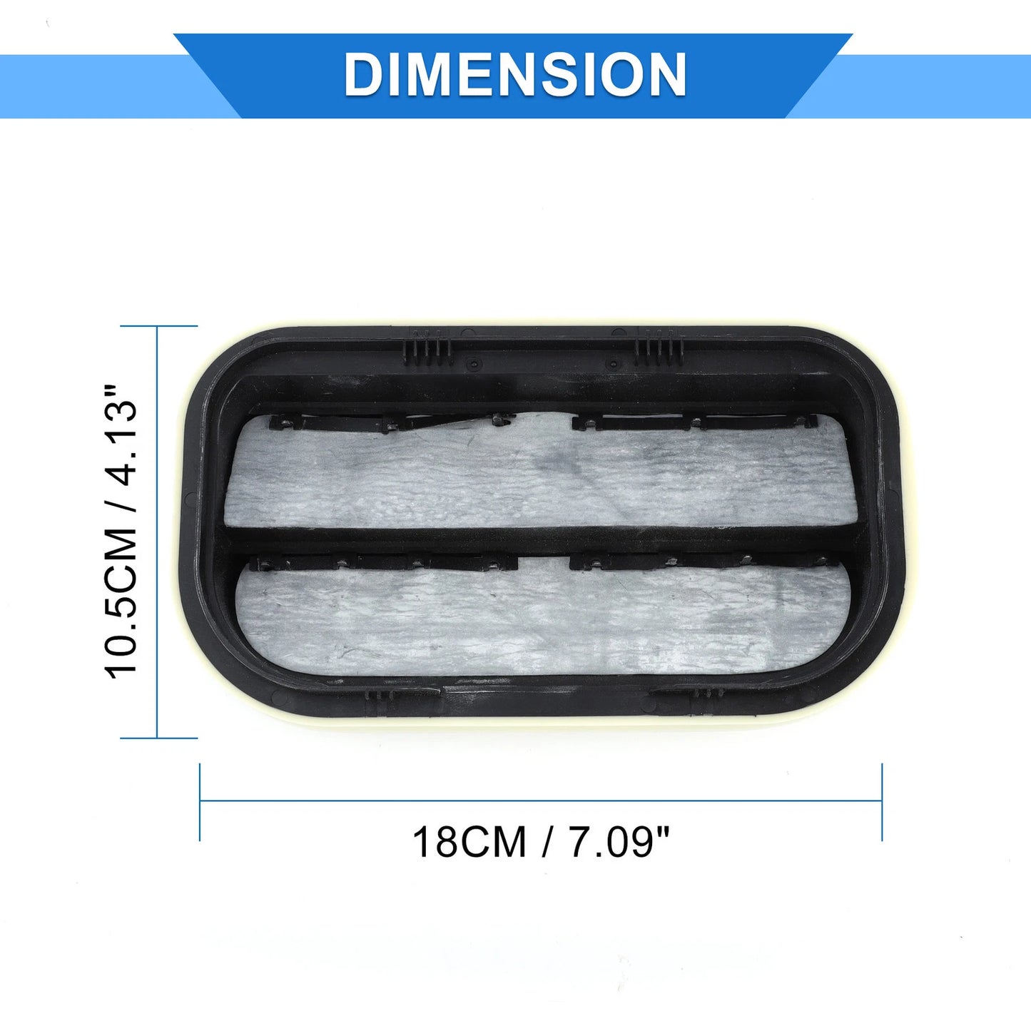 Center Dash A/C Outlet for Ford C-Max Fiesta (2006–2013) ABS Black Vent Panel