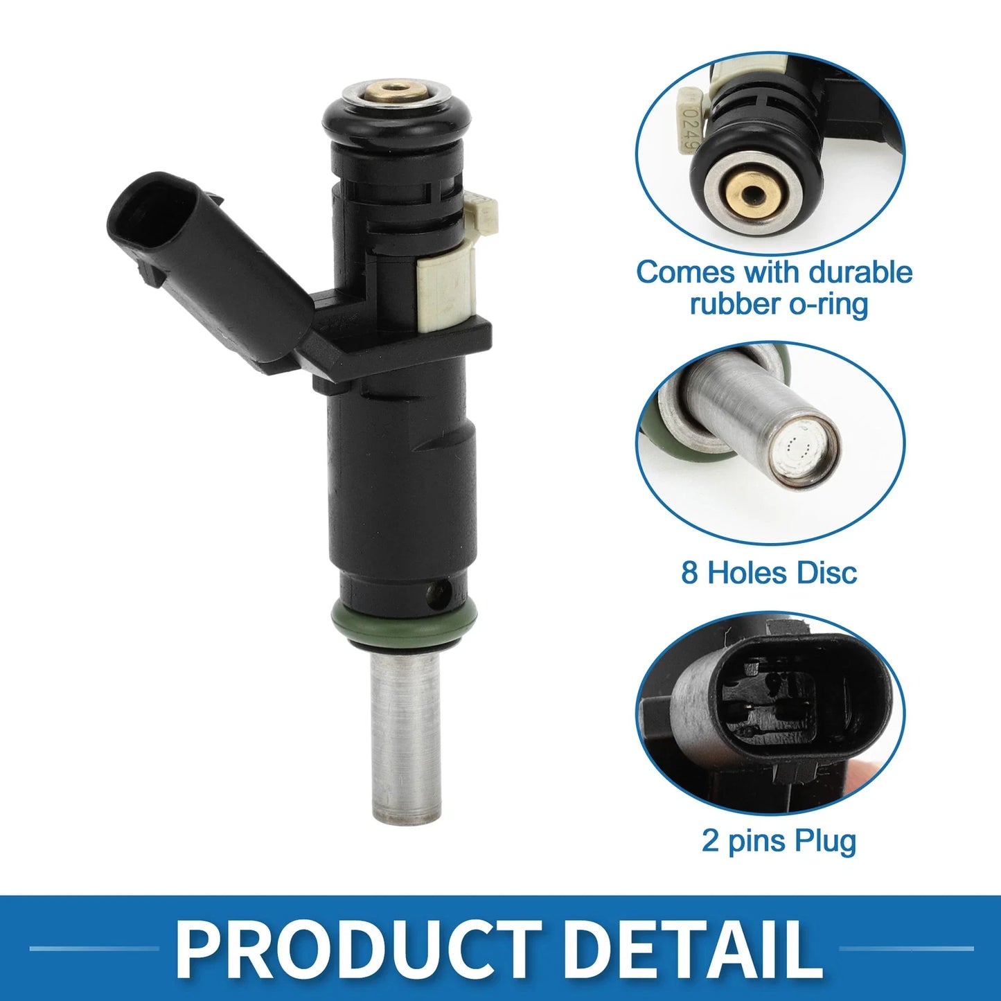 Fuel Injector No.A2720780123 for Mercedes-Benz C300 3.0L 2008-2012 1 x Black