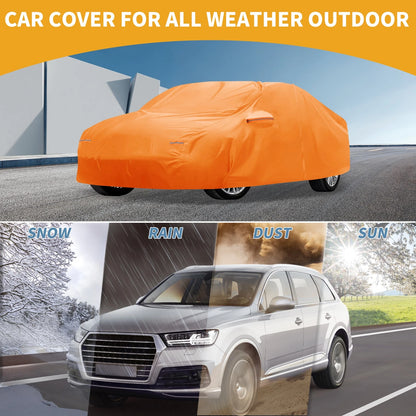 Waterproof Car Cover for Toyota Camry (210D-PU, Orange)