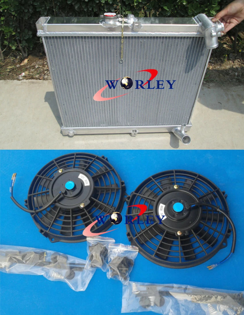 Aluminum Radiator & Fans for Mazda RX-7 FC3S (1986–1988)