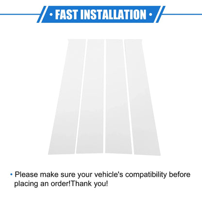 4 x Pillar Door Window Trim Covers for Dodge Ram 1500 (2009-2010) Silver Tone