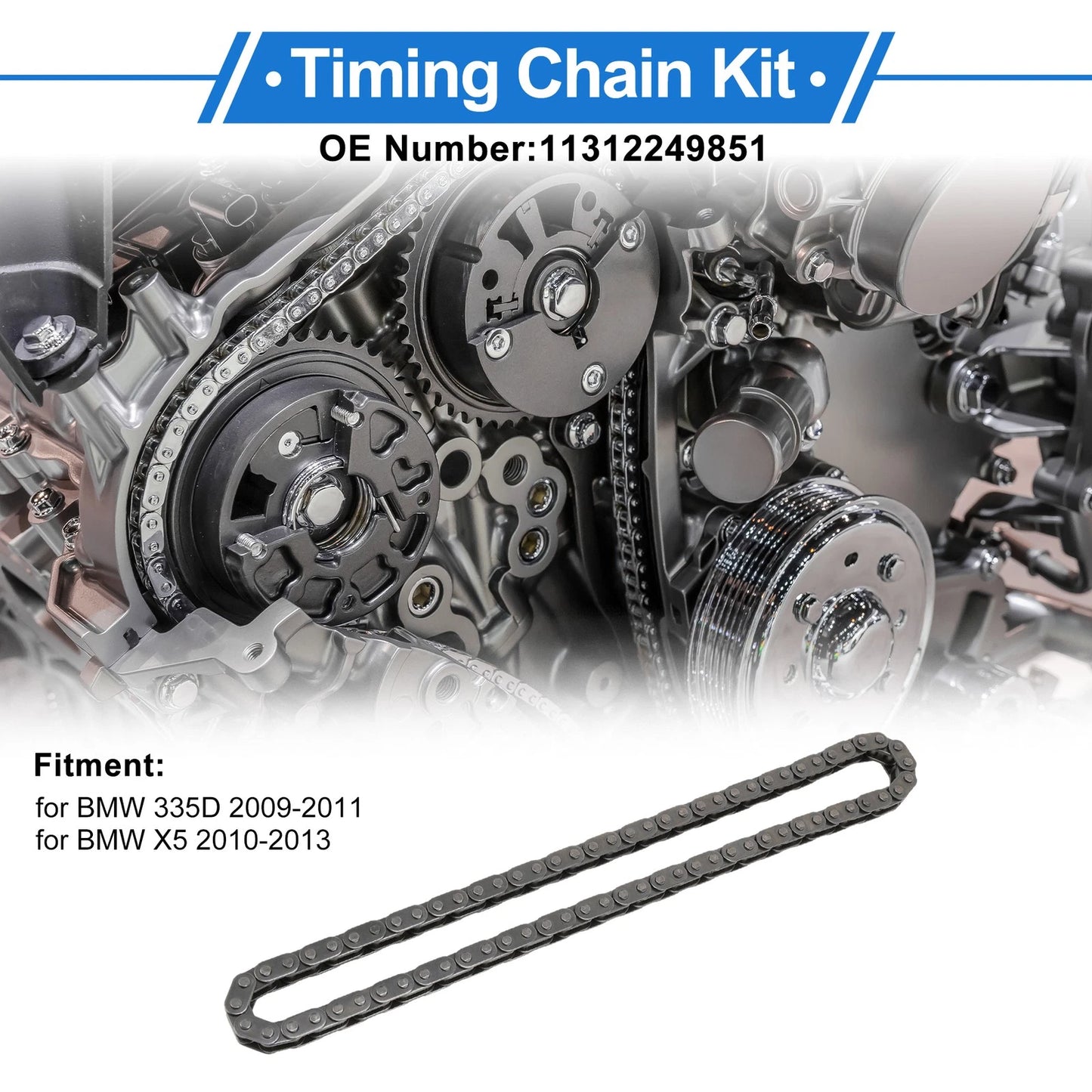 Timing Chain Kit for BMW 335D (2009–2011), X5 (2010–2013) No. 11312249851