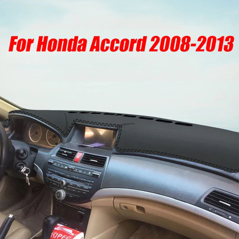 Dashboard Cover / Black Leather / Dash Protector for Honda Accord (2008–2013)