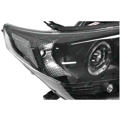 Angel-eye Projector LED BLACK Headlights for Toyota Landcruiser 200 07-15