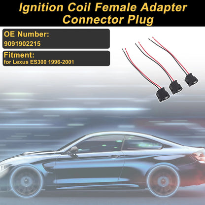 3X 2 Pin Ignition Coil Connector Plug for Lexus ES300 (1996–2001) No. 9091902215