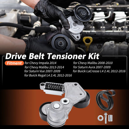 Set of 2 Drive Belt Tensioner Kits for Chevy Impala, Malibu (2014) 12663047