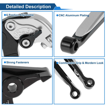 Adjustable Brake Clutch Levers for Kawasaki Ninja650R (2009–2016)