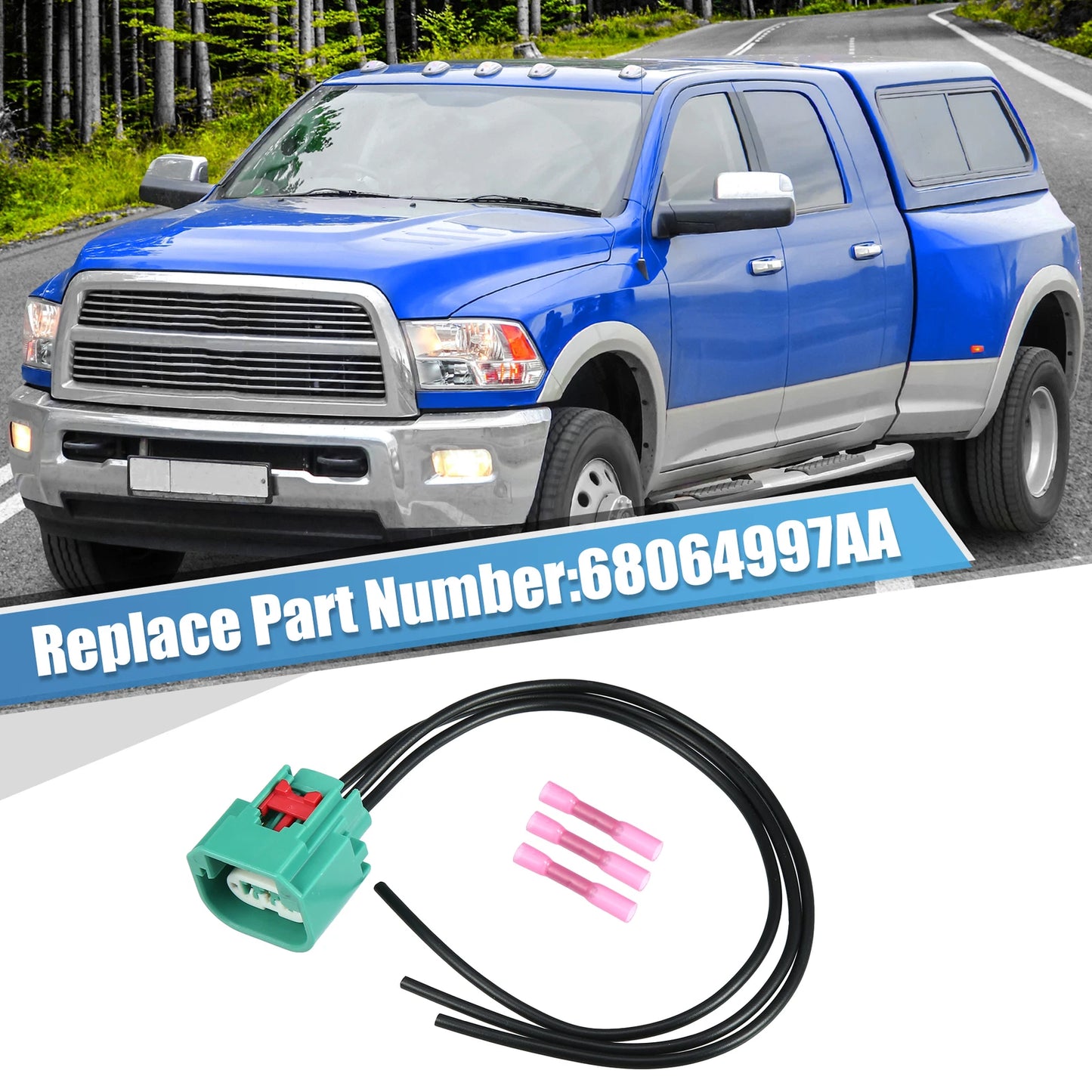 Set of 1 Headlight Parking Light Connector for Chrysler Jeep (68064997AA)