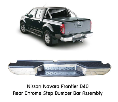 Chrome Rear Step Bumper Bar for Nissan Frontier Navara D40 (2005-2020)