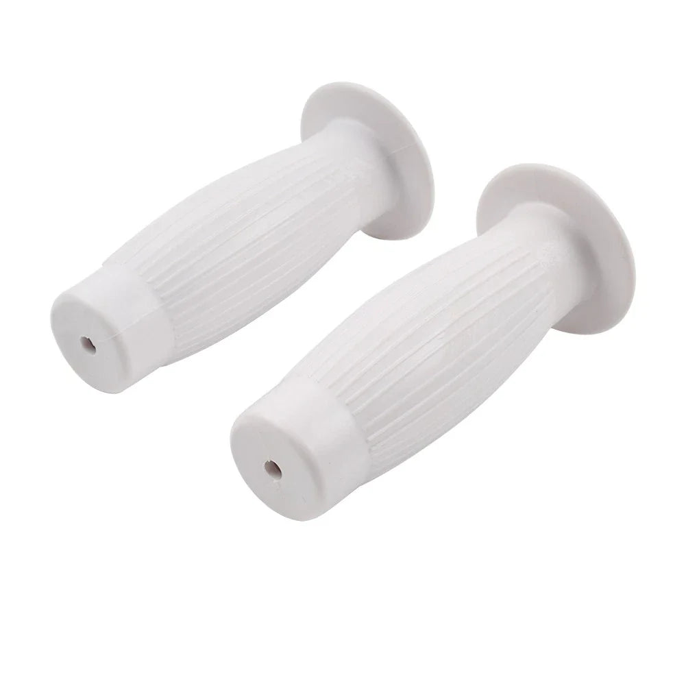 Universal 7/8" Easy-Hold Hand Grips for Vintage Motorcycle Handlebars White