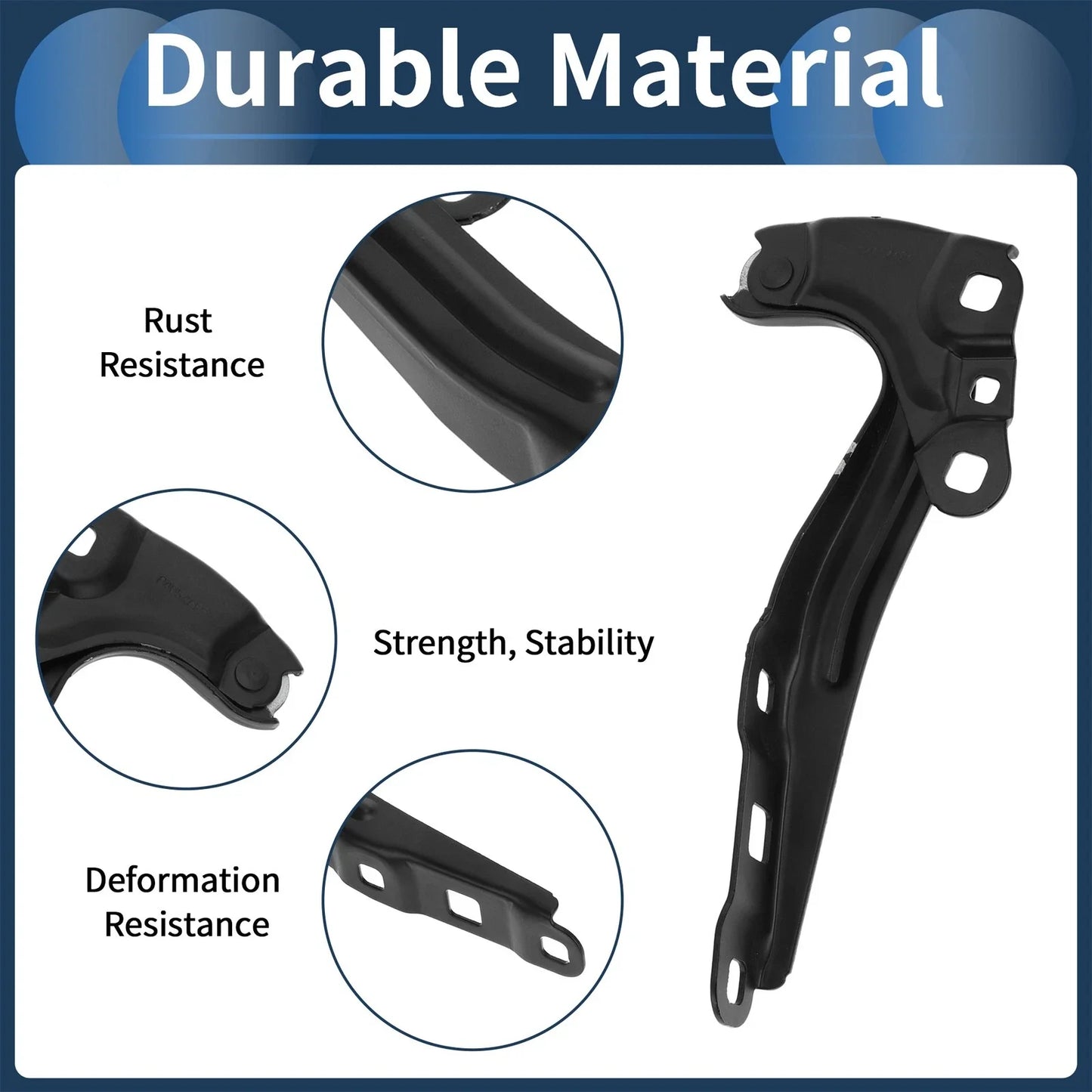 Hood Hinges for Chevrolet Equinox 2018-2023 Front Bonnet Bracket - 1 Pair