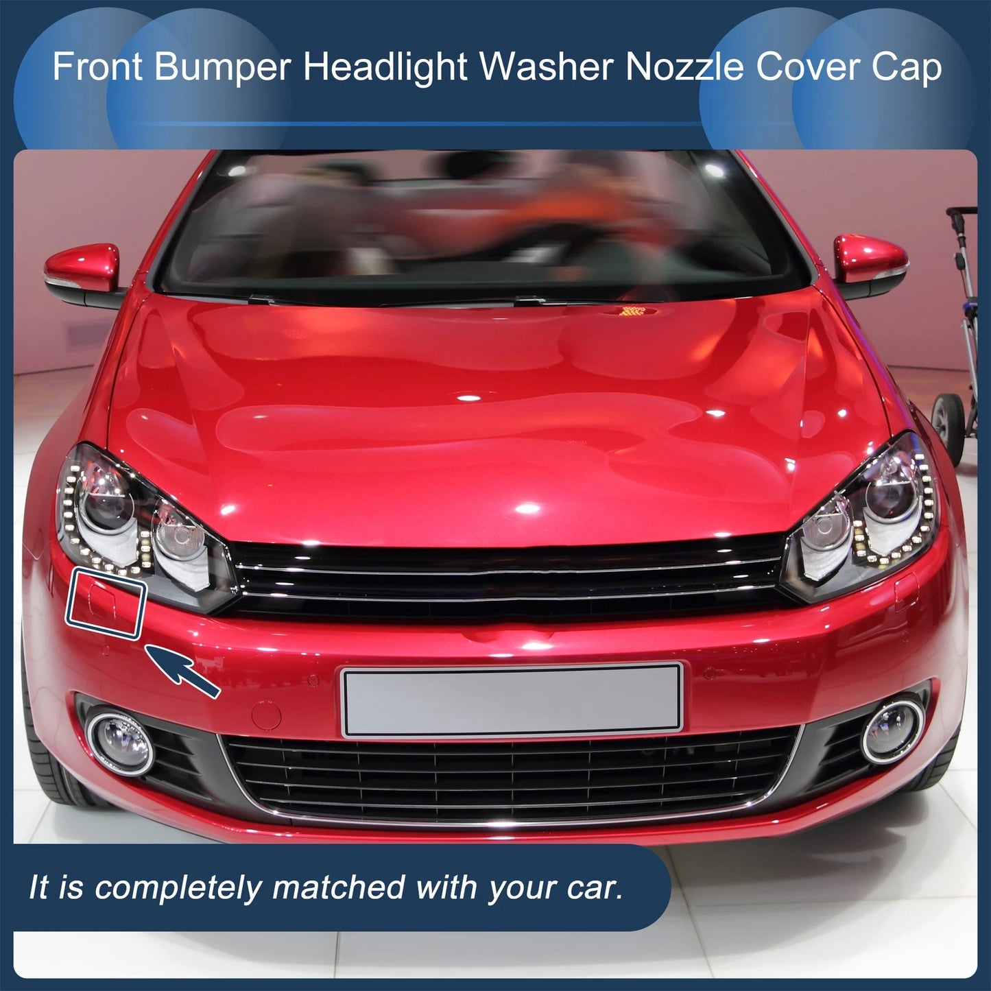 Front Right Washer Nozzle Cover Cap for VW Golf MK7 (2013–2016) 1 Pcs White